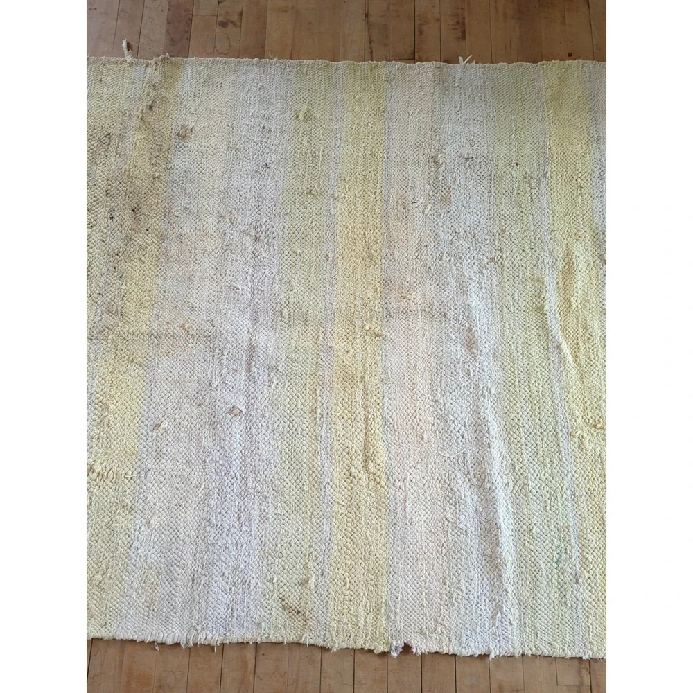 Antique Imported Swedish Hand Made Rag Rug Runner‎ (48